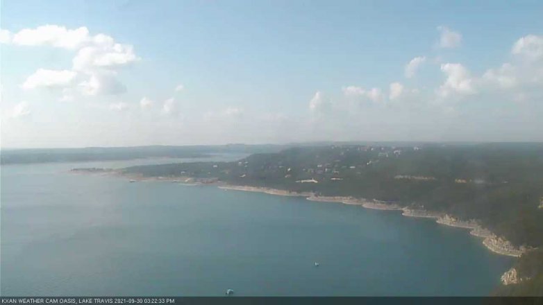 Lake Travis webcam, September 30, 2021 3:25 PM CT
