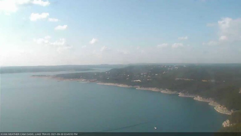 Lake Travis webcam, September 30, 2021 3:45 PM CT
