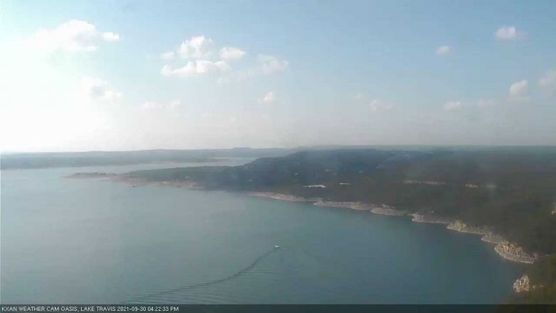 Lake Travis webcam, September 30, 2021 4:25 PM CT