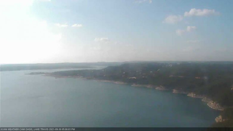 Lake Travis webcam, September 30, 2021 5:00 PM CT
