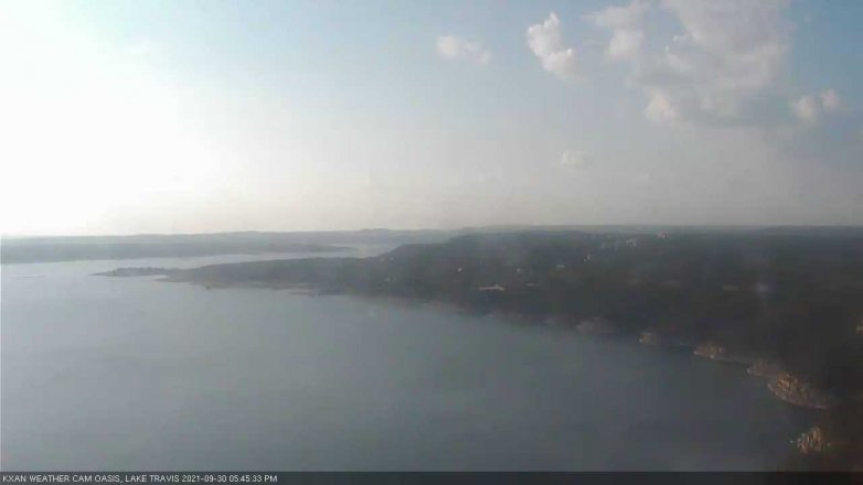 Lake Travis webcam, September 30, 2021 5:45 PM CT