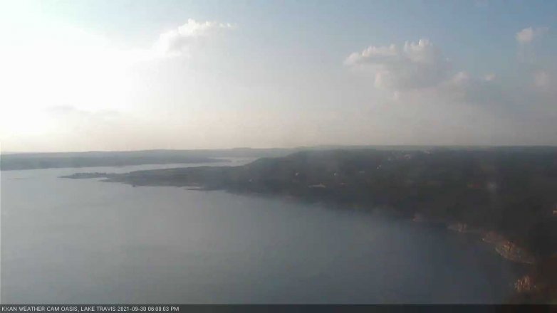 Lake Travis webcam, September 30, 2021 6:00 PM CT
