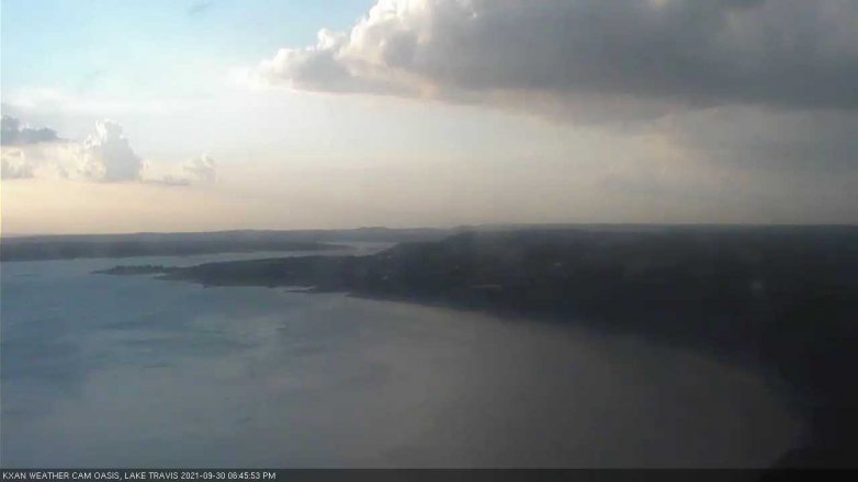 Lake Travis webcam, September 30, 2021 6:45 PM CT