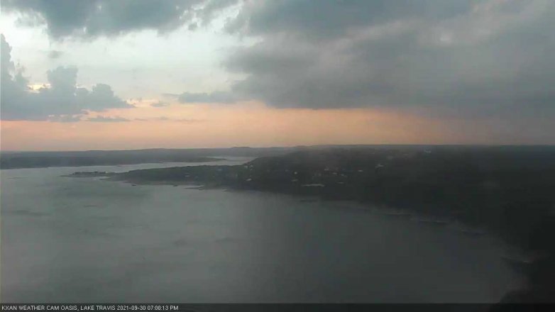 Lake Travis webcam, September 30, 2021 7:00 PM CT