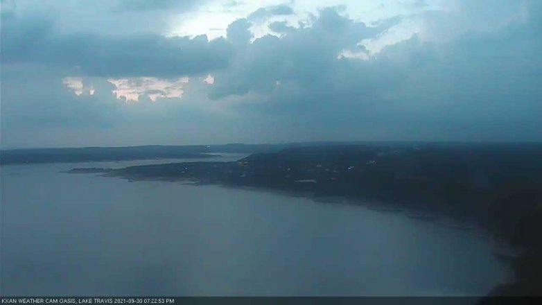 Lake Travis webcam, September 30, 2021 7:25 PM CT