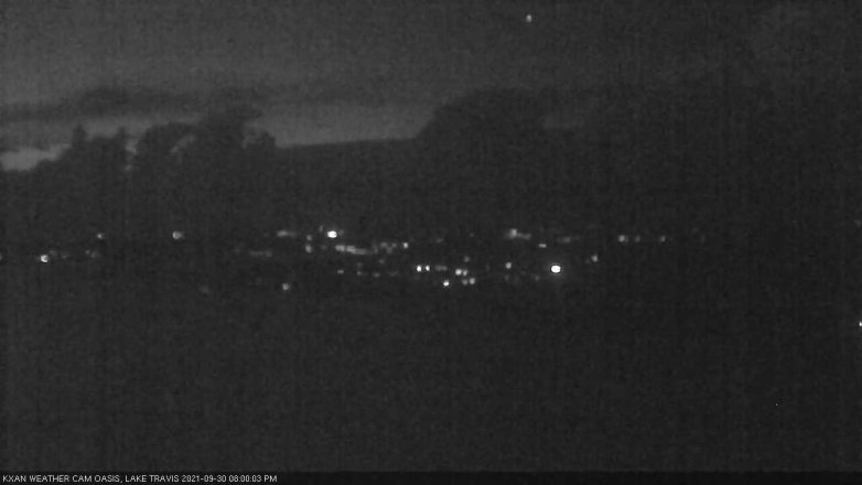 Lake Travis webcam, September 30, 2021 8:00 PM CT