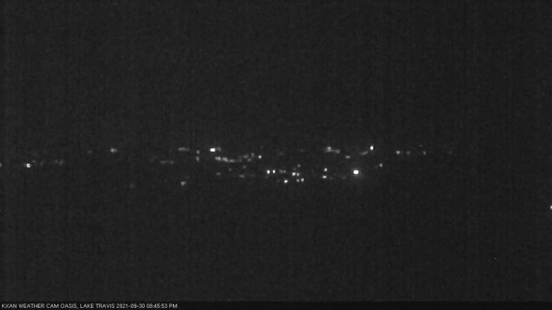 Lake Travis webcam, September 30, 2021 8:45 PM CT