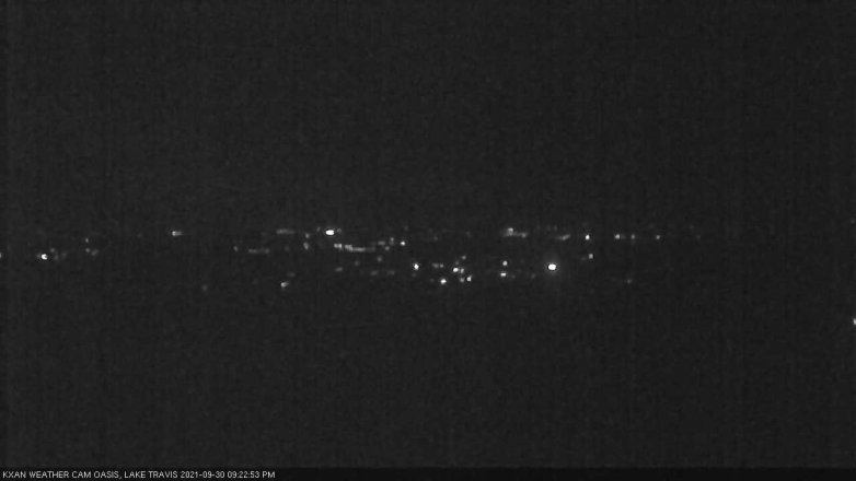 Lake Travis webcam, September 30, 2021 9:25 PM CT