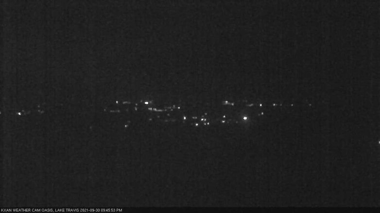 Lake Travis webcam, September 30, 2021 9:45 PM CT