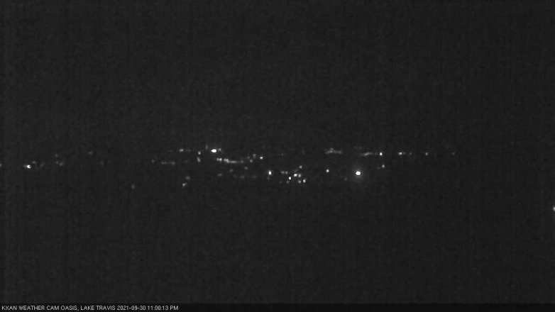 Lake Travis webcam, September 30, 2021 11:00 PM CT