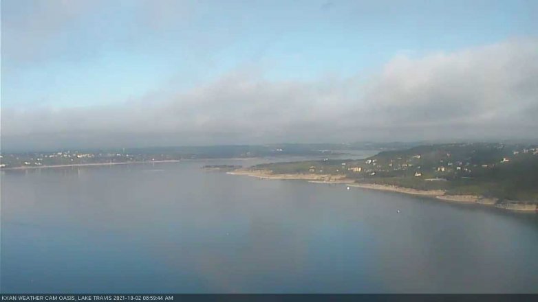 Lake Travis webcam, October 2, 2021 9:00 AM CT