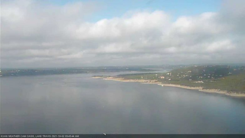 Lake Travis webcam, October 2, 2021 9:45 AM CT
