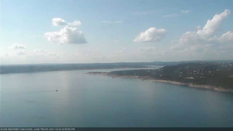 Lake Travis webcam, October 2, 2021 4:00 PM CT