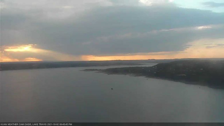 Lake Travis webcam, October 2, 2021 6:45 PM CT