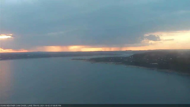 Lake Travis webcam, October 2, 2021 7:00 PM CT