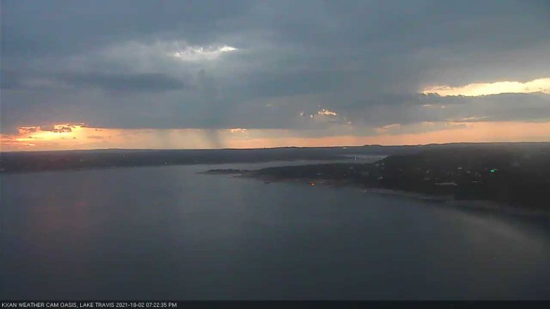 Lake Travis webcam, October 2, 2021 7:25 PM CT