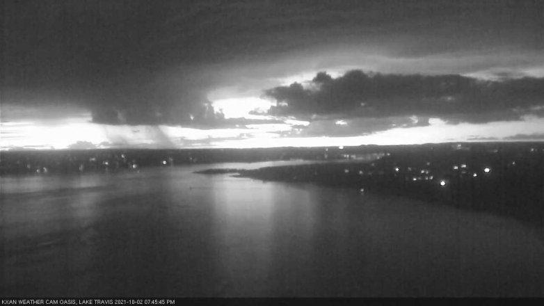Lake Travis webcam, October 2, 2021 7:45 PM CT
