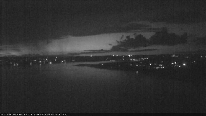 Lake Travis webcam, October 2, 2021 8:00 PM CT