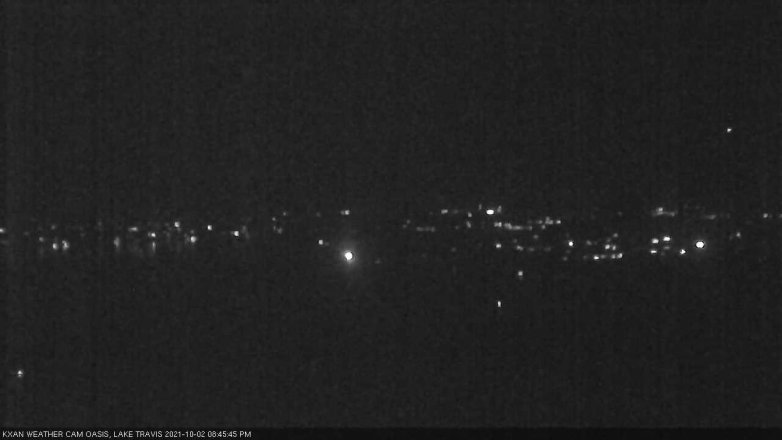 Lake Travis webcam, October 2, 2021 8:45 PM CT