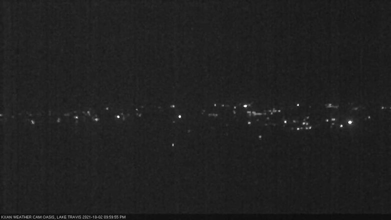 Lake Travis webcam, October 2, 2021 10:00 PM CT