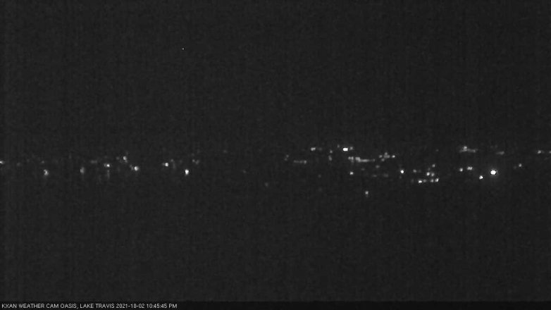 Lake Travis webcam, October 2, 2021 10:45 PM CT