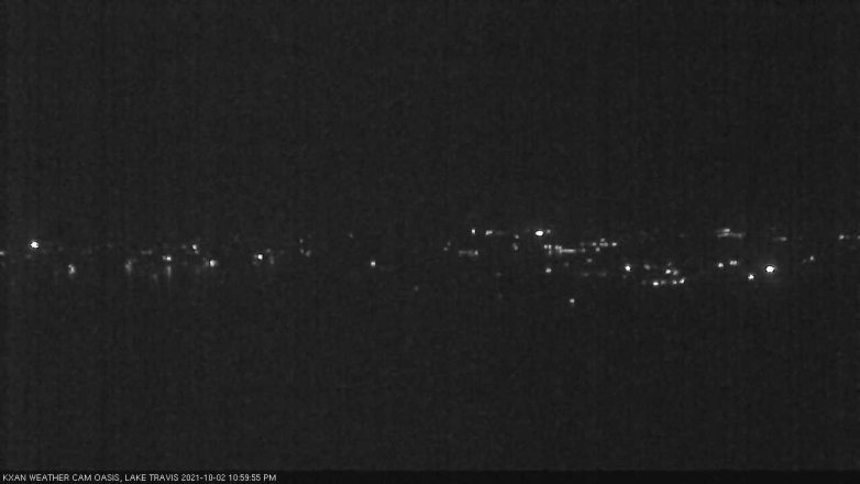 Lake Travis webcam, October 2, 2021 11:00 PM CT