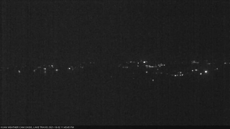 Lake Travis webcam, October 2, 2021 11:45 PM CT