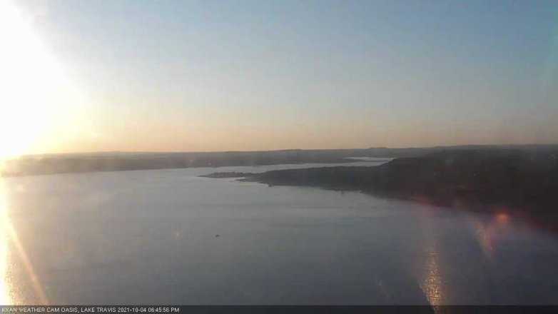 Lake Travis webcam, October 4, 2021 6:45 PM CT