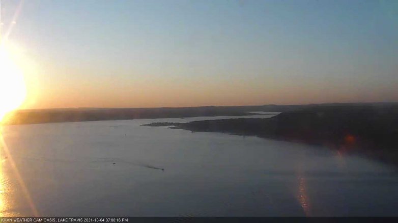Lake Travis webcam, October 4, 2021 7:00 PM CT