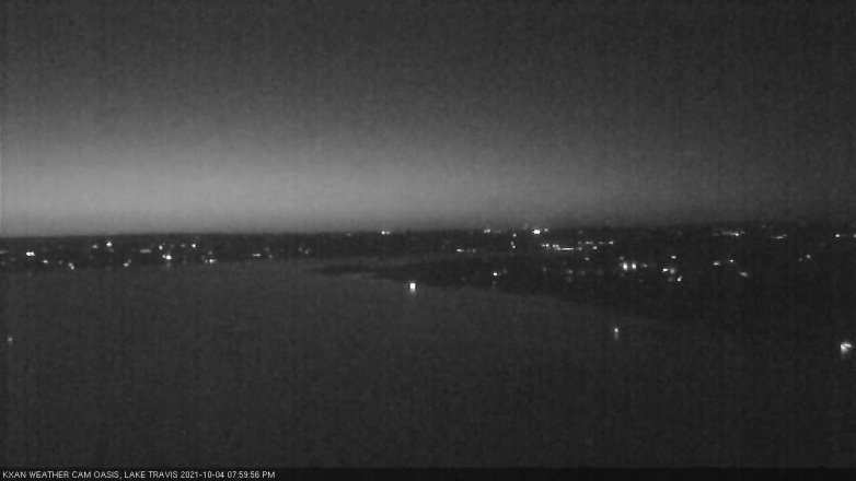 Lake Travis webcam, October 4, 2021 8:00 PM CT