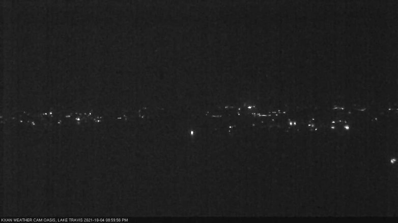 Lake Travis webcam, October 4, 2021 9:00 PM CT