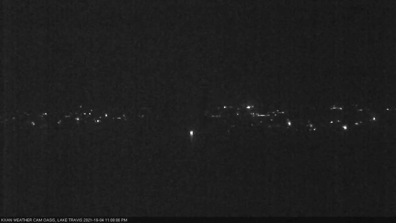 Lake Travis webcam, October 4, 2021 11:00 PM CT
