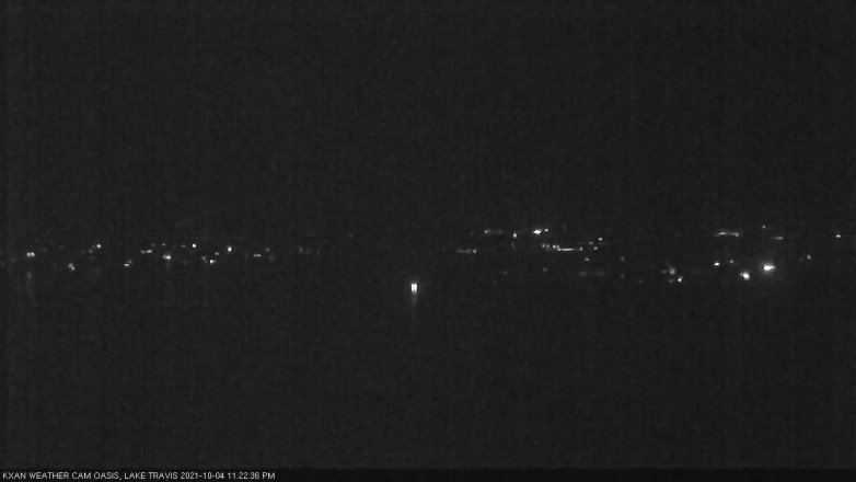 Lake Travis webcam, October 4, 2021 11:25 PM CT