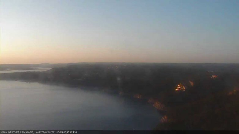 Lake Travis webcam, October 5, 2021 6:45 PM CT