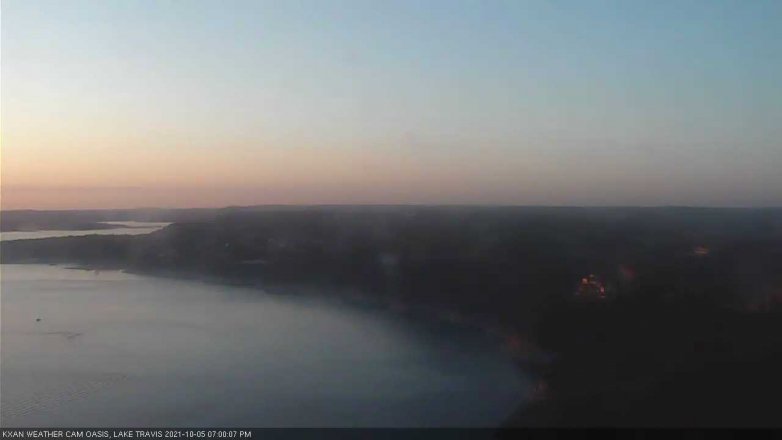 Lake Travis webcam, October 5, 2021 7:00 PM CT
