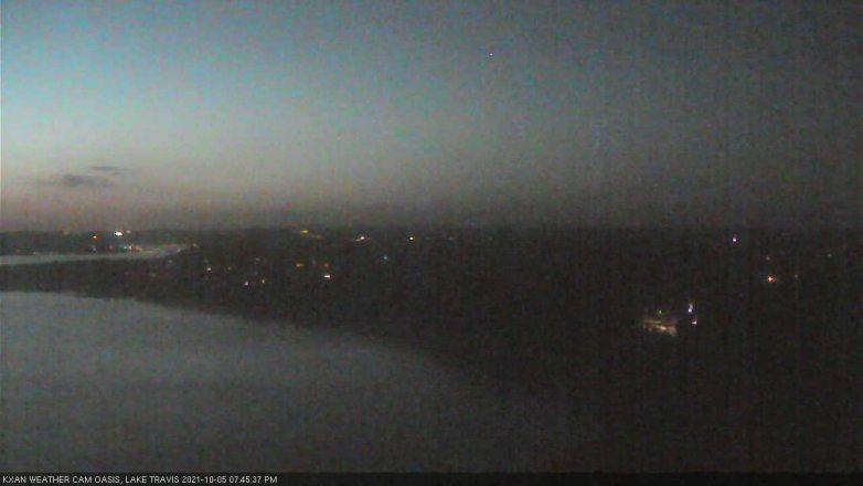 Lake Travis webcam, October 5, 2021 7:45 PM CT