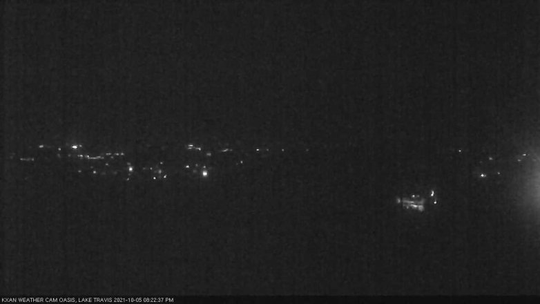 Lake Travis webcam, October 5, 2021 8:25 PM CT