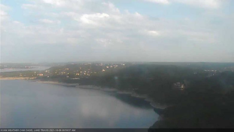 Lake Travis webcam, October 6, 2021 9:00 AM CT