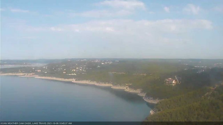 Lake Travis webcam, October 6, 2021 10:45 AM CT