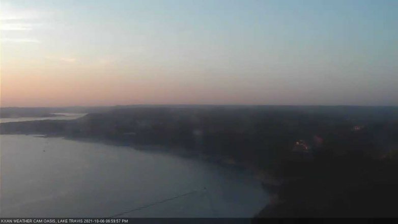 Lake Travis webcam, October 6, 2021 7:00 PM CT