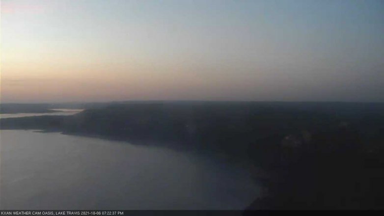 Lake Travis webcam, October 6, 2021 7:25 PM CT