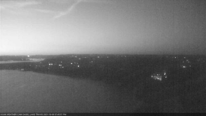 Lake Travis webcam, October 6, 2021 7:45 PM CT