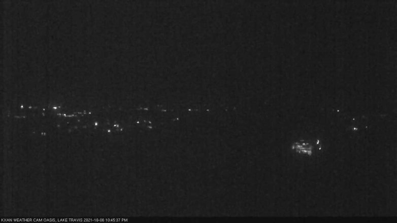 Lake Travis webcam, October 6, 2021 10:45 PM CT