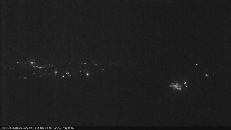 Lake Travis webcam, October 6, 2021 11:00 PM CT
