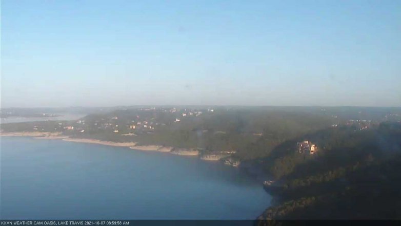 Lake Travis webcam, October 7, 2021 9:00 AM CT