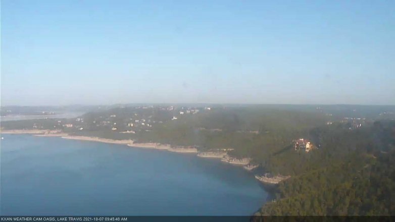 Lake Travis webcam, October 7, 2021 9:45 AM CT