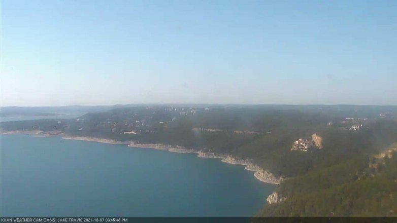 Lake Travis webcam, October 7, 2021 3:45 PM CT