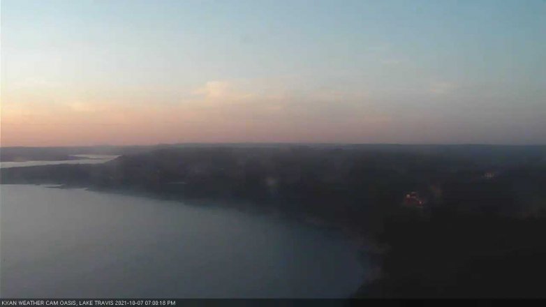 Lake Travis webcam, October 7, 2021 7:00 PM CT