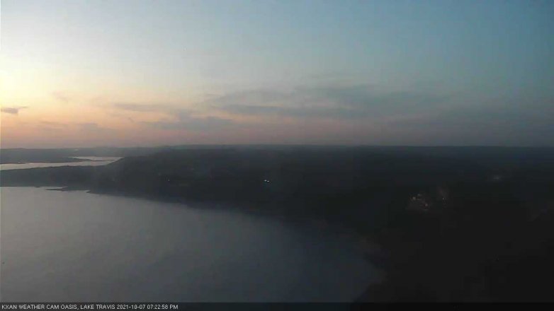 Lake Travis webcam, October 7, 2021 7:25 PM CT