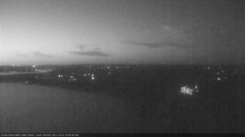 Lake Travis webcam, October 7, 2021 7:45 PM CT